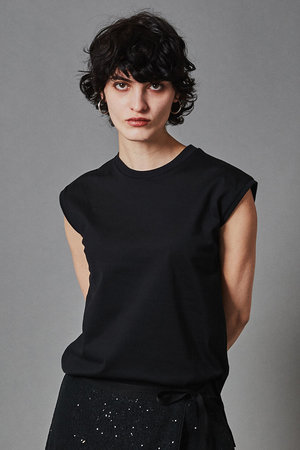 オブリオ/AUBRIOTのプレミアムコットン テンジク フレンチスリーブTシャツ(110100/110102)