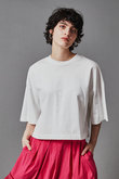 プレミアムコットンテンジク ボクシーシェイプTシャツ オブリオ/AUBRIOT