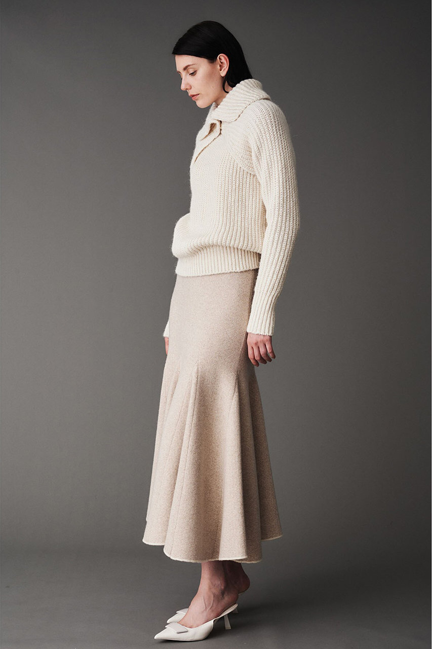 AUBRIOT(オブリオ)｜アルパカ混プルオーバーニットセット/オフホワイト