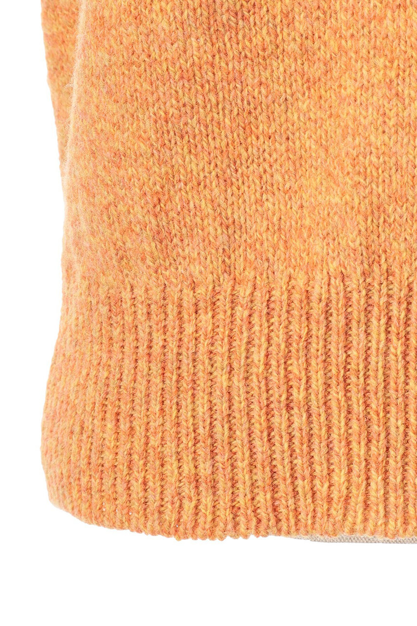 AUBRIOT(オブリオ)｜イタリアンウール カーディガン/オレンジ の通販