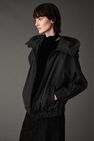 オブリオ/AUBRIOTのピグメントコットン フーデットブルゾン(110800/110802)