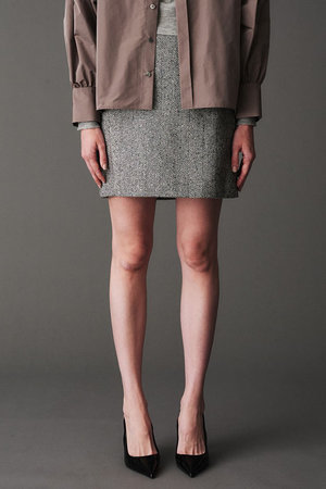 シルクネップツィード ミニスカート