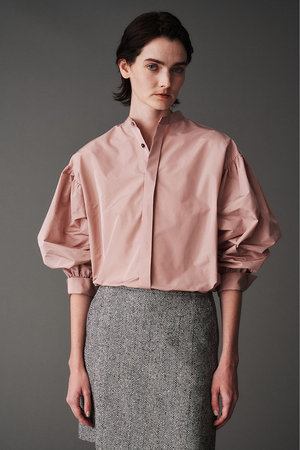 メモリータフタ ブラウス