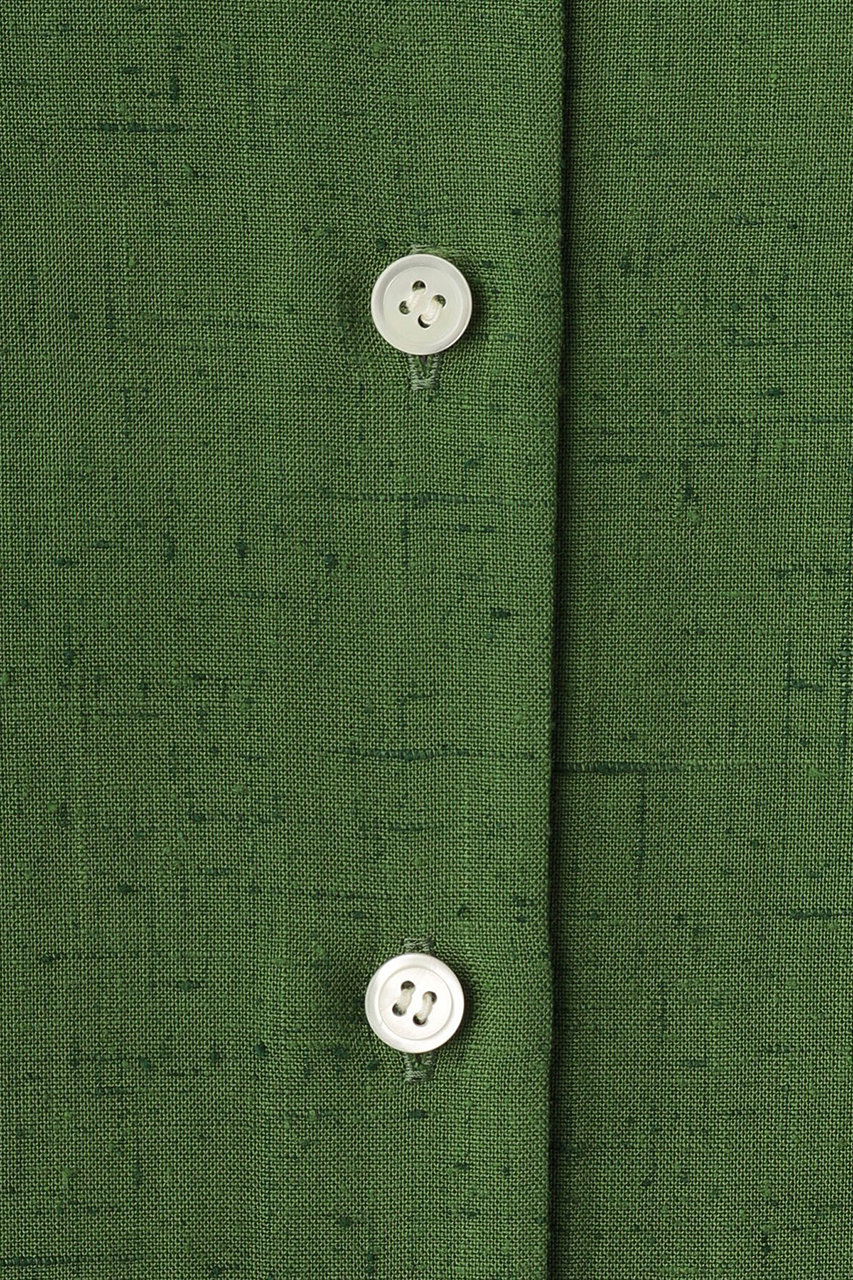 AUBRIOT(オブリオ)｜ビスコースシルクネップ シャツブラウス/モス