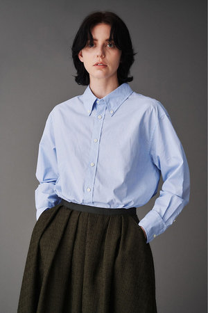 オブリオ/AUBRIOTのグレンチェックコットンシャツ(110400/110403)