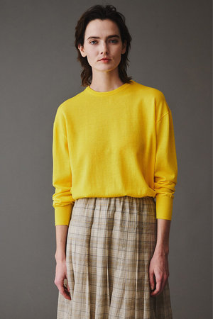 オブリオ/AUBRIOTのコットンシルク クルーネックセーター(110300/110301)