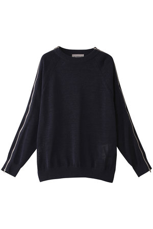 オブリオ/AUBRIOTのメタルファスナー クルーネックニット(110300/110301)