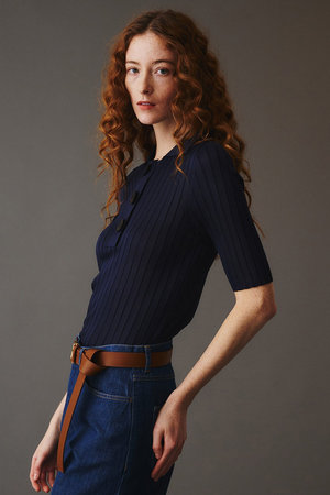 オブリオ/AUBRIOTのマルベリーシルク ポロニット(110300/110301)