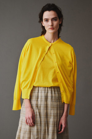 オブリオ/AUBRIOTのコットンシルク クルーネックカーディガン(110300/110303)