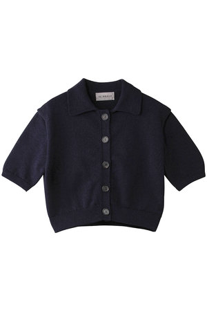 オブリオ/AUBRIOTのポロカラー クロップドカーディガン