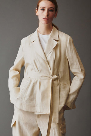 オブリオ/AUBRIOTのライトリネン混ジャケット(110800/110801)