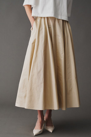 オブリオ/AUBRIOTのイタリアンライトタフタ フレアスカート