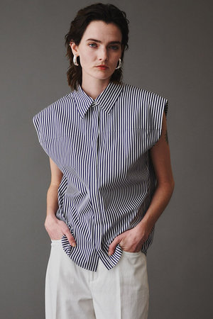 オブリオ/AUBRIOTのファインブロード スリーブレスシャツ(110400/110401)