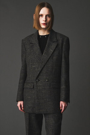 オブリオ/AUBRIOTのクラシックツイード ダブルブレストジャケット