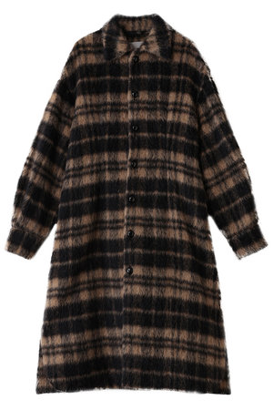 オブリオ/AUBRIOTのビッグチェックシャギーコート