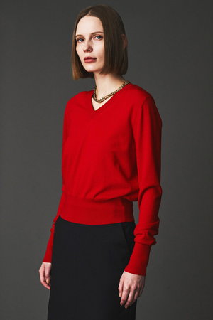 オブリオ/AUBRIOTのドライハイゲージ Vネックセーター(110300/110301)