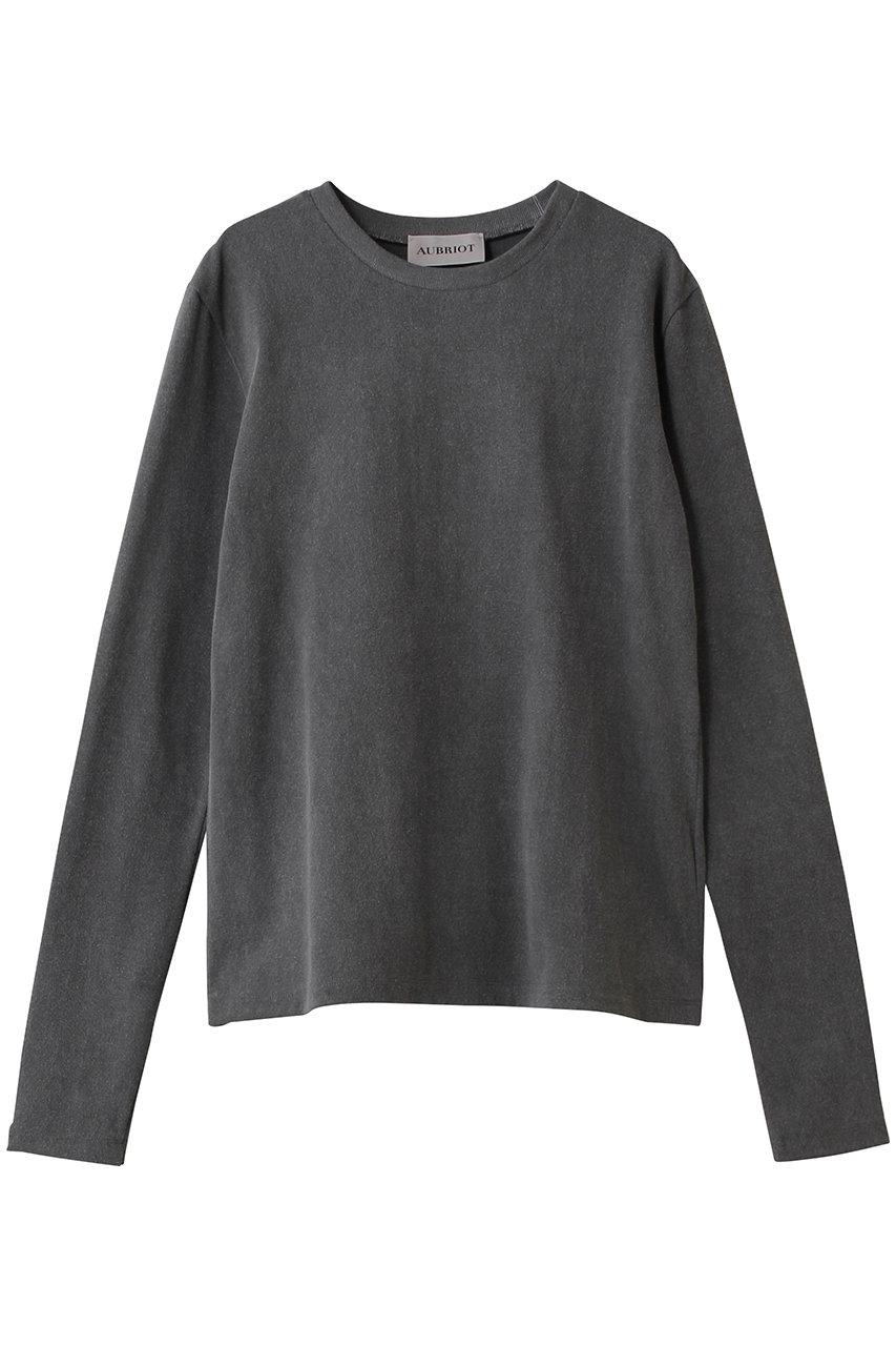 AUBRIOT ヴィンテージライク ロングスリーブTシャツ (チャコールグレー, 02) オブリオ ELLE SHOP AUBRIOT ヴィンテージライク ロングスリーブTシャツ (チャコールグレー, 02) オブリオ ELLE SHOP