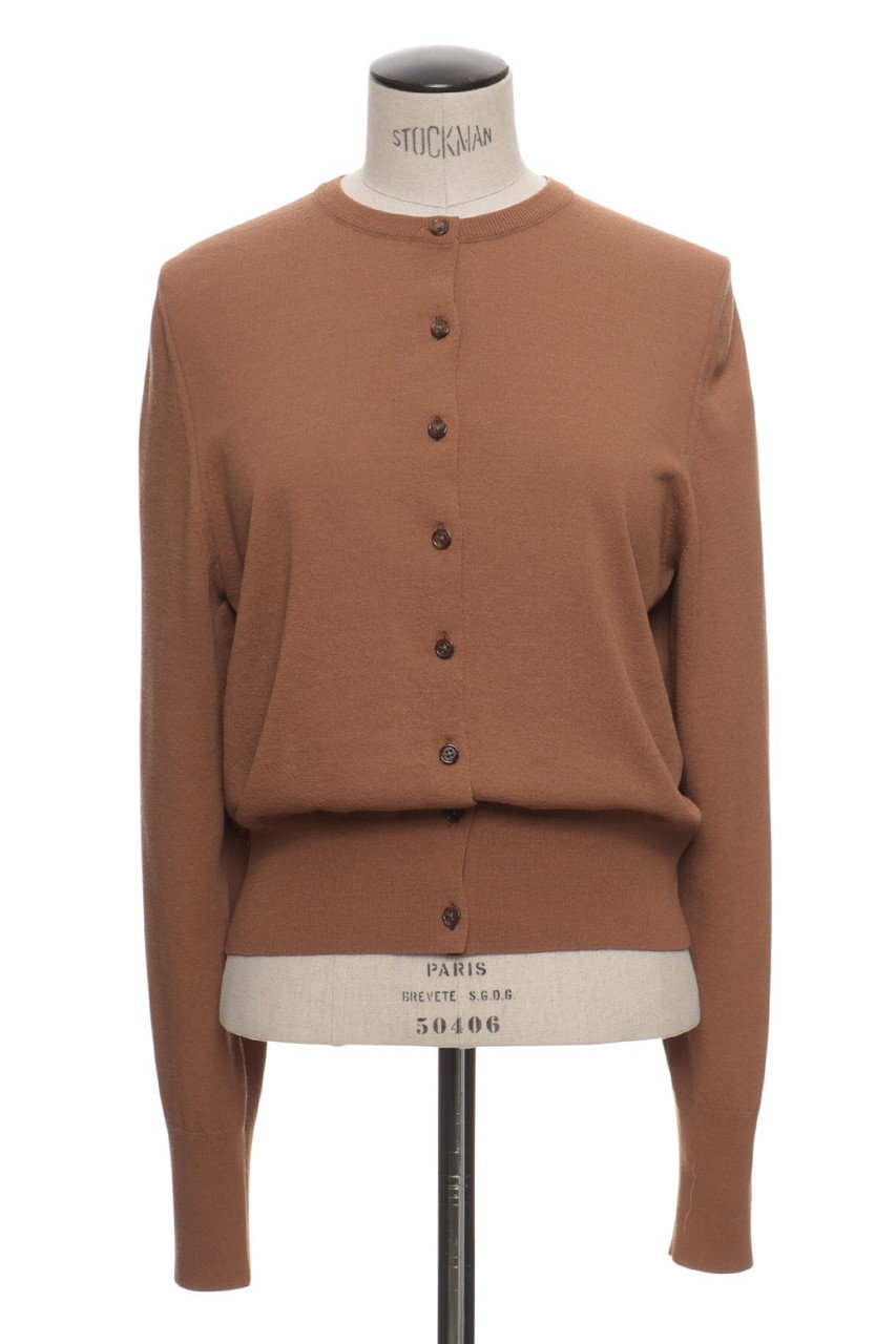 AUBRIOT ドライハイゲージカーディガン (キャメルブラウン, 02) オブリオ ELLE SHOP