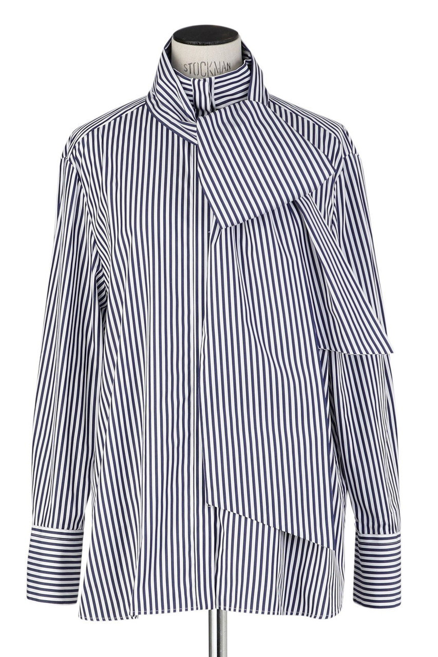 AUBRIOT ファインブロード ハイネックシャツ (ブルー, 02) オブリオ ELLE SHOP AUBRIOT ファインブロード ハイネックシャツ (ブルー, 02) オブリオ ELLE SHOP