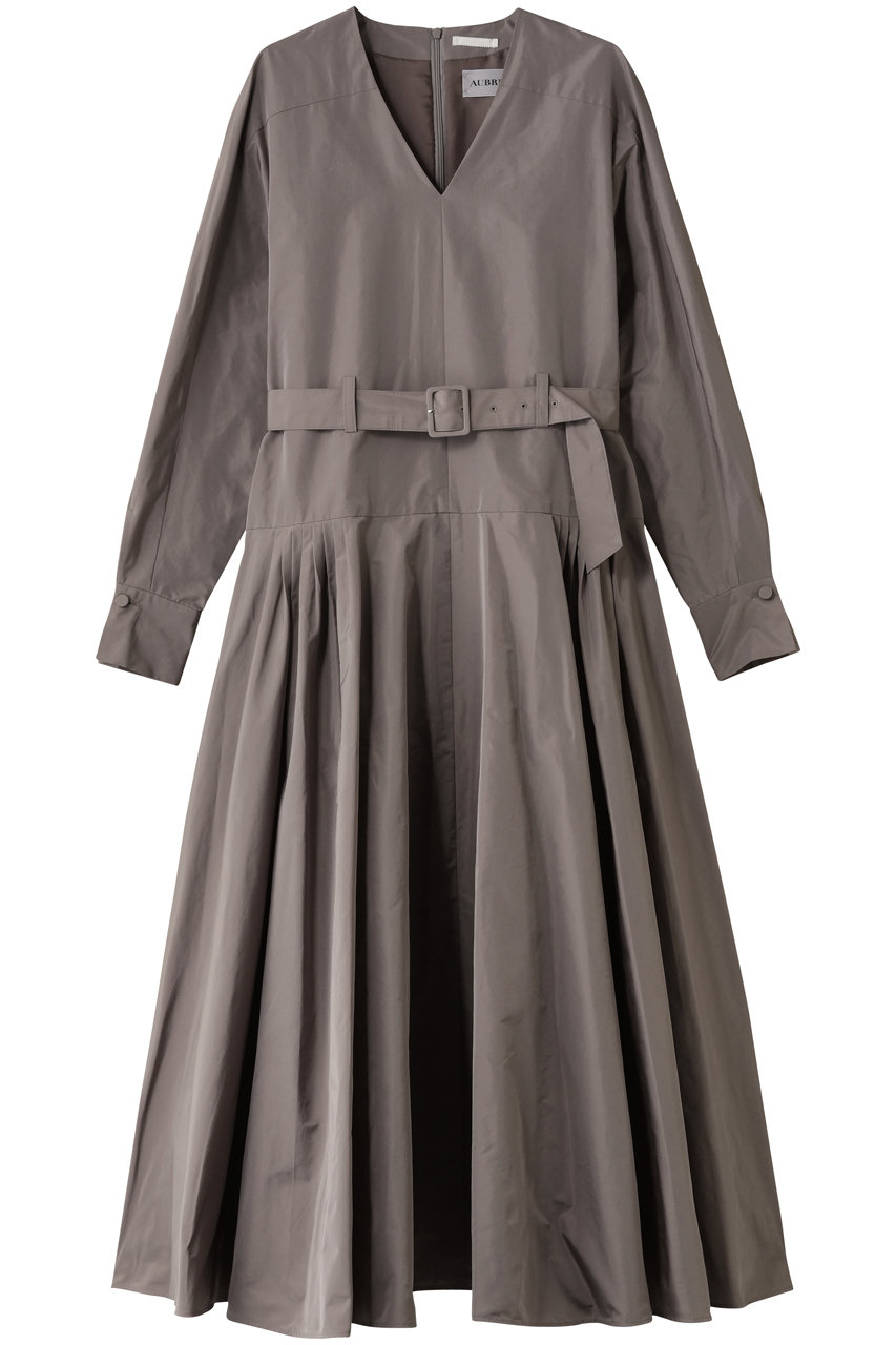 AUBRIOT メモリータフタ ワンピース (トープ, 02) オブリオ ELLE SHOP AUBRIOT メモリータフタ ワンピース (トープ, 02) オブリオ ELLE SHOP