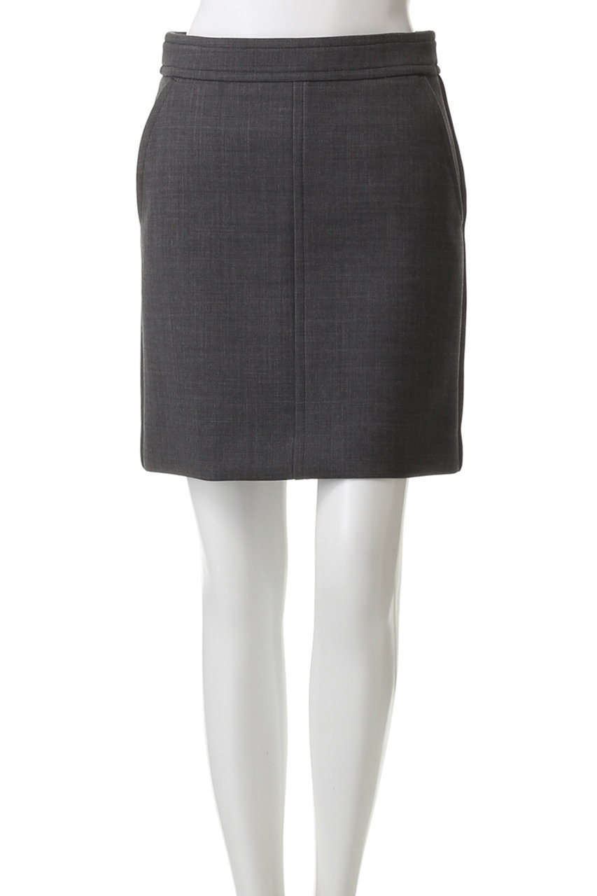 AUBRIOT(オブリオ)｜メリノウール ミニスカート/チャコールグレー の