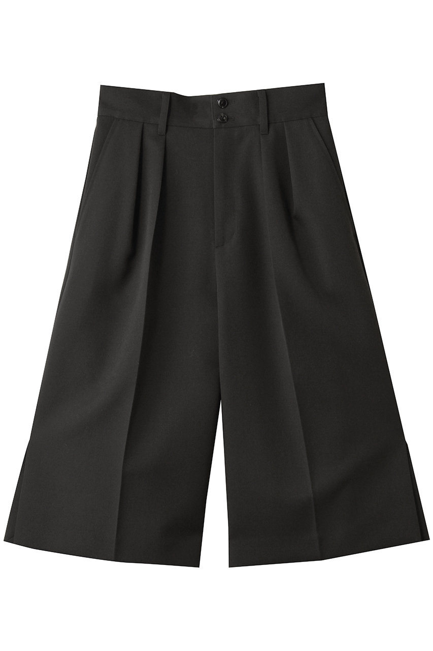 AUBRIOT ウールギャバ ハーフパンツ (チャコールグレー, 02) オブリオ ELLE SHOP