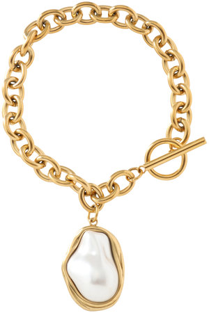 オブリオ/AUBRIOTの【MERAKI】Oval Pearl ブレスレット(150300/150302)