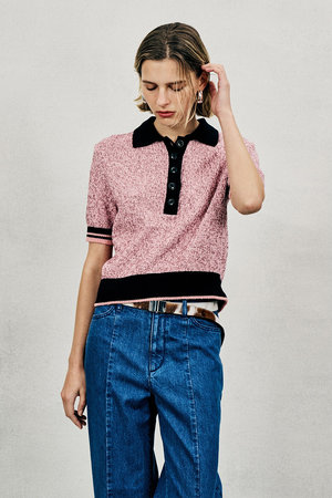 オブリオ/AUBRIOTのツイストコットンモクポロセーター(110300/110301)