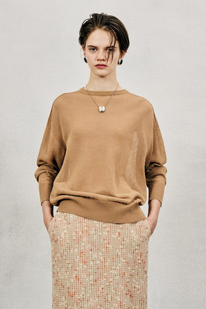 オブリオ/AUBRIOTのフレスコアバカクルーネックニット