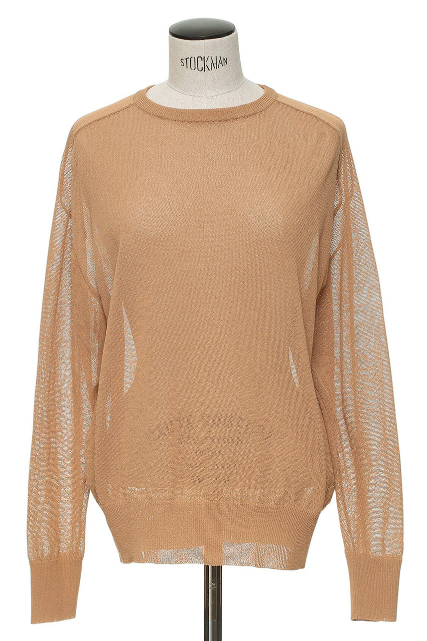 オブリオ/AUBRIOTのフレスコアバカクルーネックニット(キャメルブラウン/S5115455)