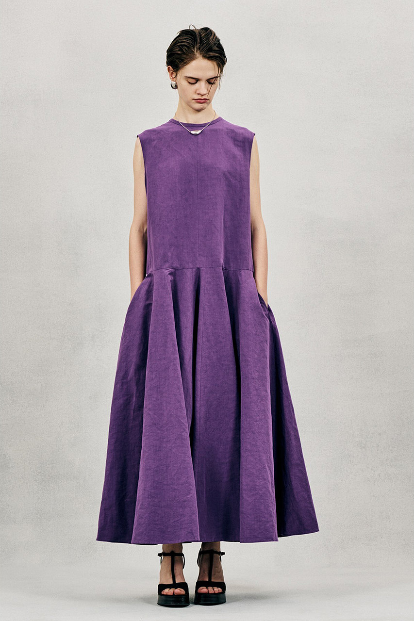 オブリオ/AUBRIOTのドライリネンタイプライターワンピース(パープル/S5155407)