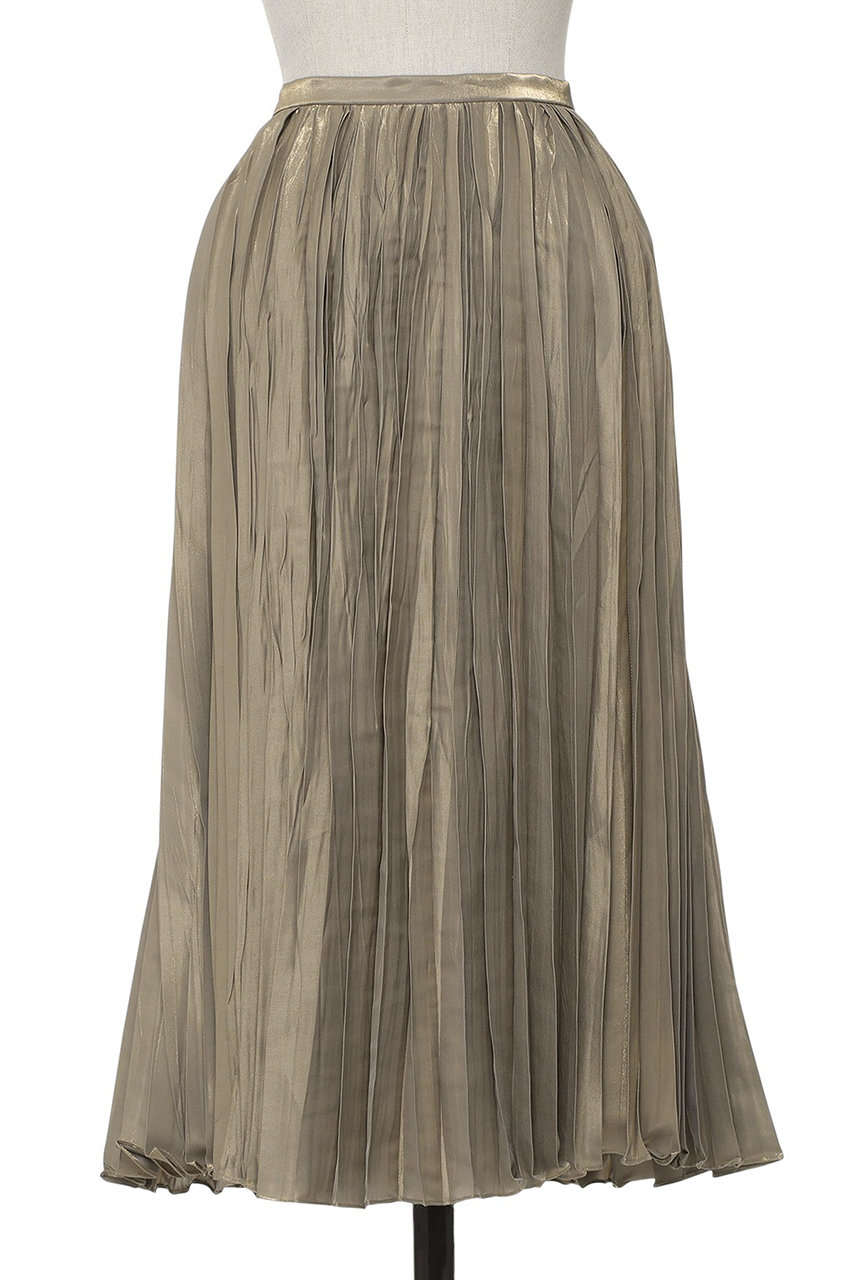メタリックツイルプリーツスカート
