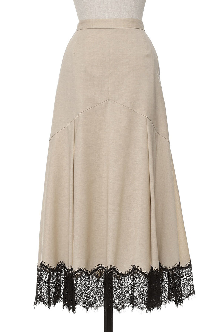 オブリオ/AUBRIOTのラグジュアリーウーステッドスカート(ライトベージュ/S5175405)