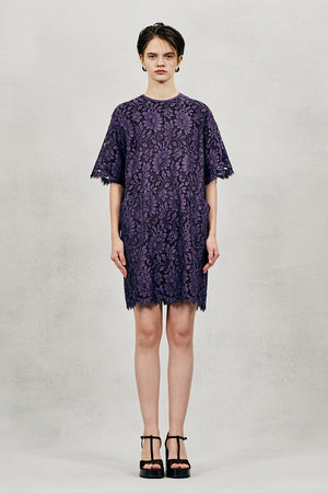 オブリオ/AUBRIOTのフレンチリバーレースサックドレス(110400/110402)