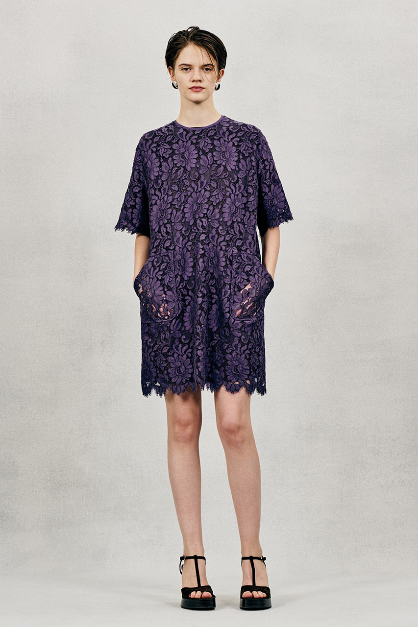 フレンチリバーレースサックドレス