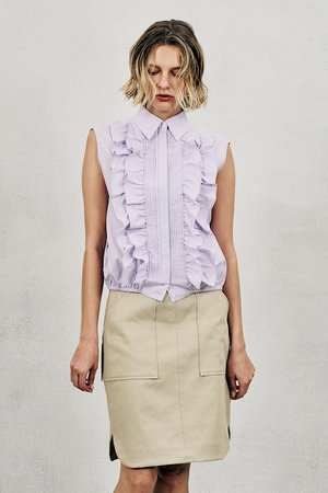 オブリオ/AUBRIOTのイタリアンライトブロードシャツ(110400/110402)