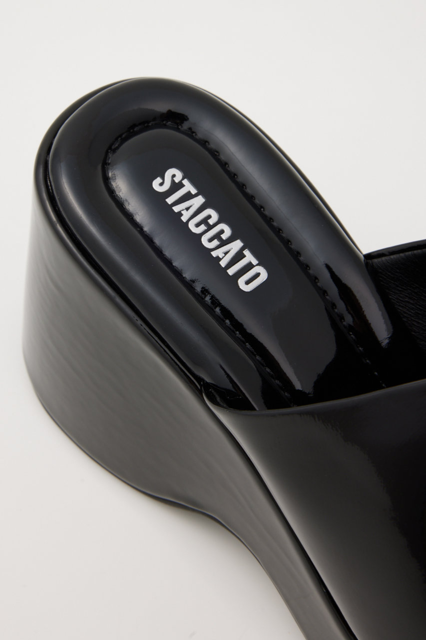 STACCATO ミュール【新品・完売品】 STACCATO(スタッカート)｜モドアグロスウェッジソールミュール