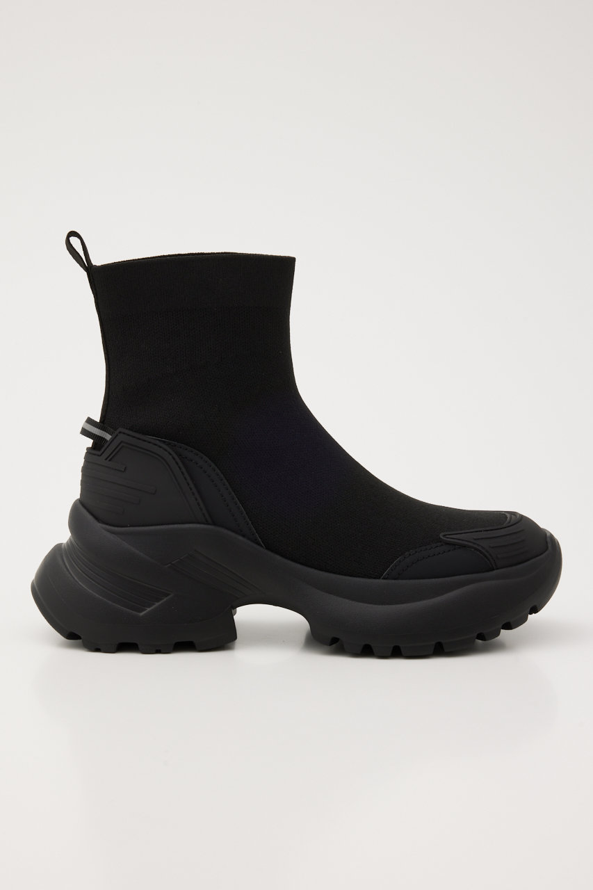 美品✨STACCATO スタッカート ショートブーツ 黒 23.0 ✨️美品✨️ STACCATO スタッカート リブニットショートブーツ