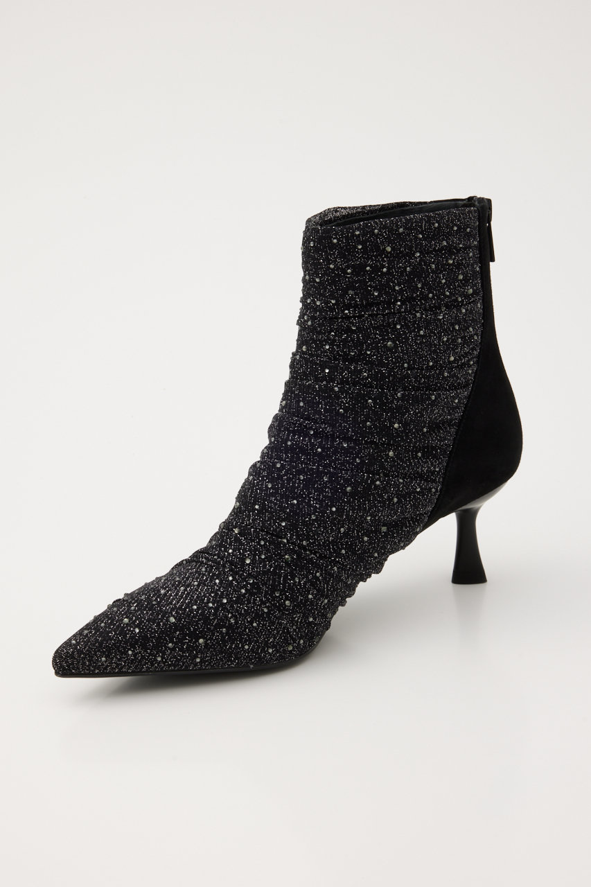 STACCATO(スタッカート)｜サリーチュールストーンブーティー/ブラック