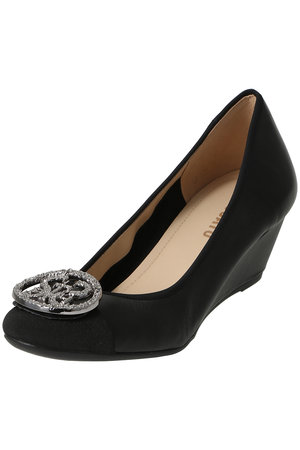 スタッカート/STACCATOのSTビジューウェッジソールパンプス(130100/130101)