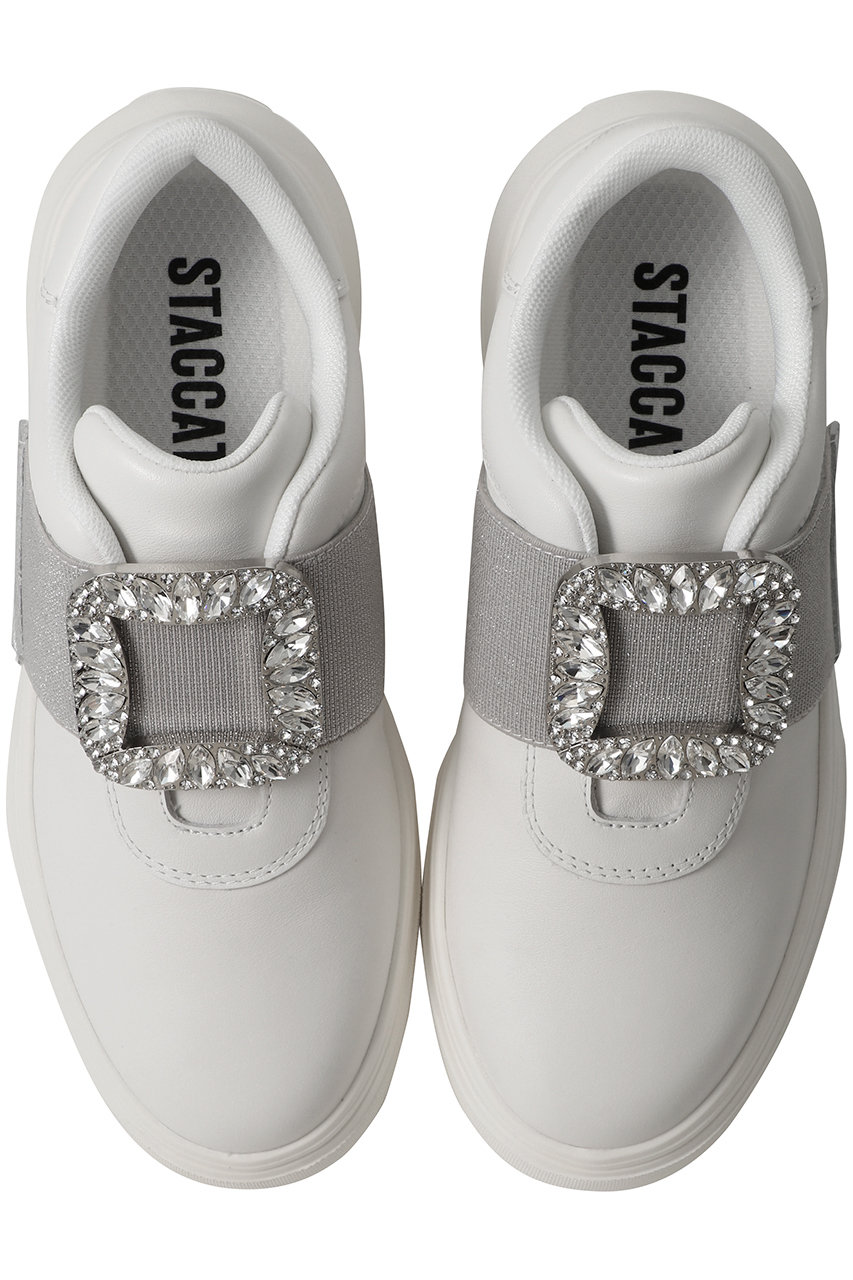 STACCATO(スタッカート)｜クイープバックルベルトスリッポン/WHT の