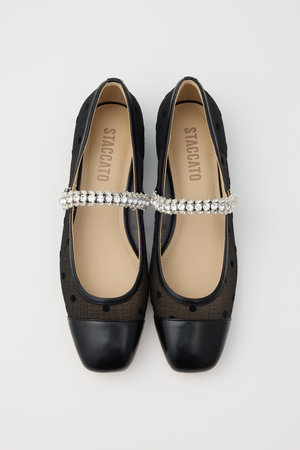 スタッカート/STACCATOのドットヌーディーメリージェーンパンプス(130100/130101)