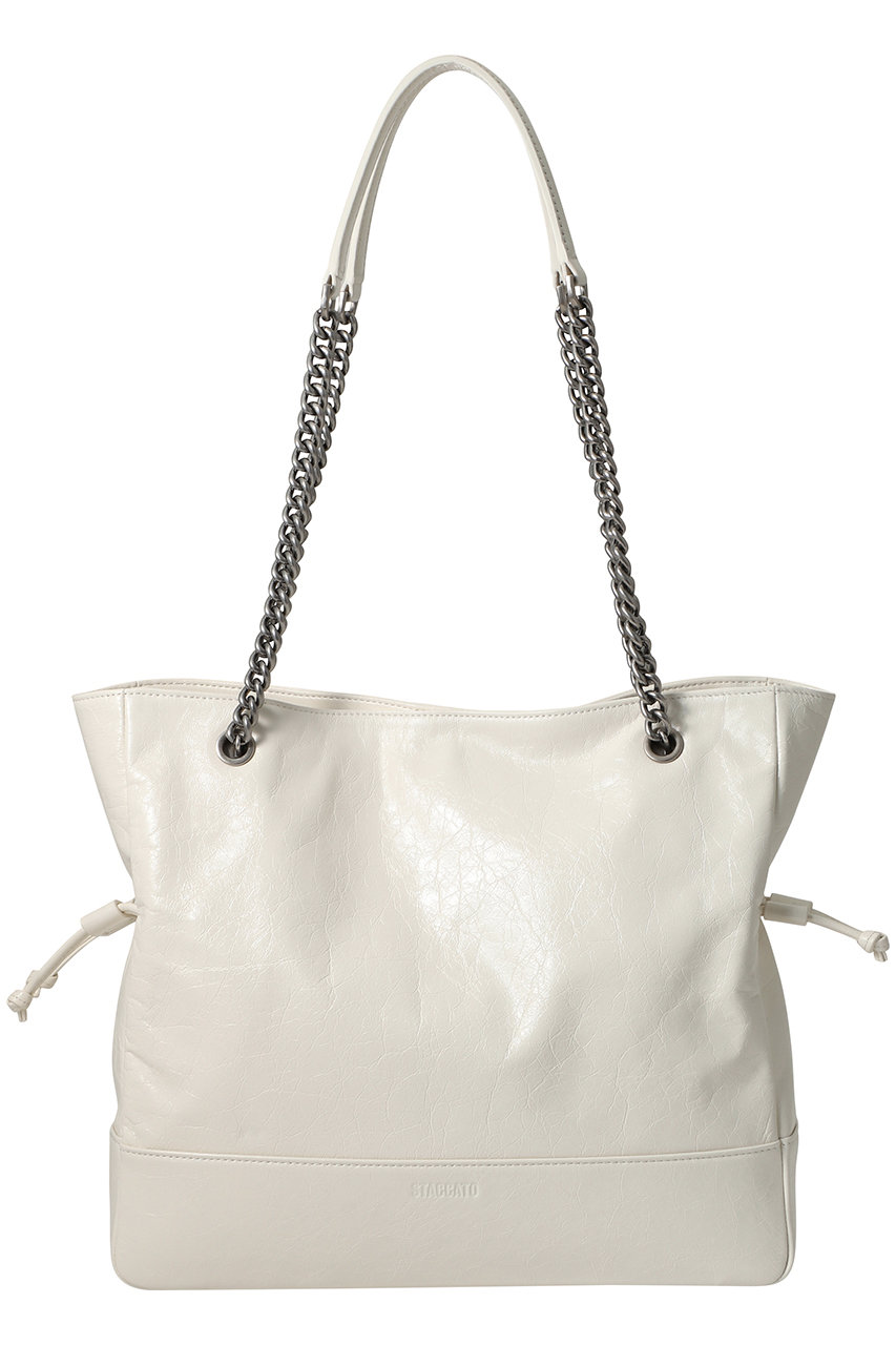 【N°21】Horizontal Shopper ホワイト トートバッグ 2WAY ショルダーバッグ トートバッグ 2WAYバッグ レディースバッグ