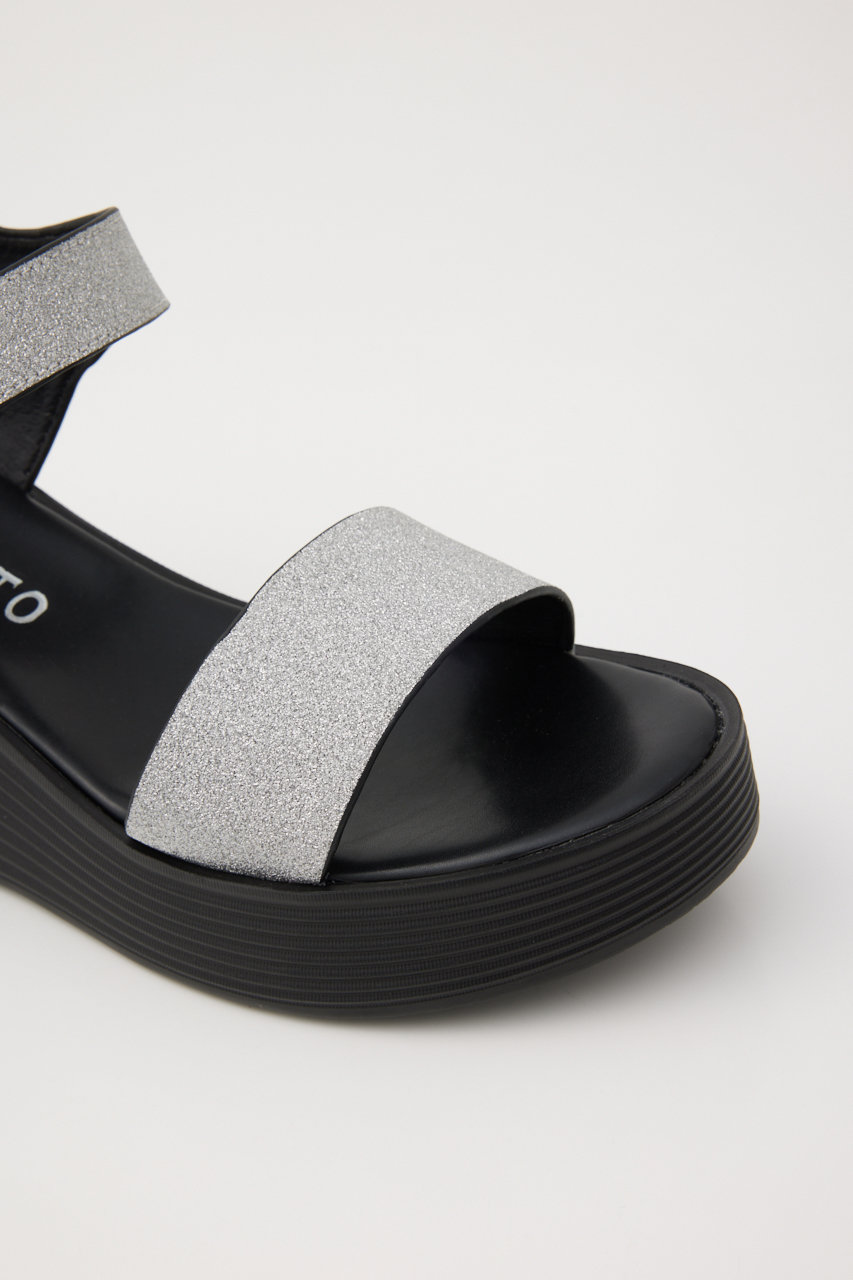 美品❣️STACCATO スタッカート❣️軽量　ヴィクトグロスフラットサンダル厚底 STACCATO | ベックイプラットフォームクロスサンダル (サンダル