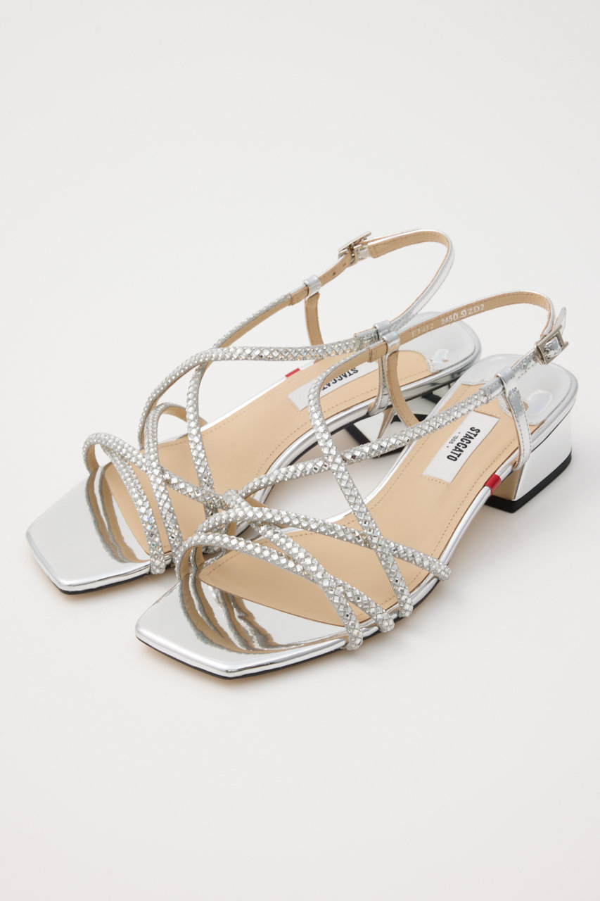 STACCATO セレナブレードサンダル (シルバー, 23.5cm) スタッカート ELLE SHOP STACCATO セレナブレードサンダル (シルバー, 23.5cm) スタッカート ELLE SHOP