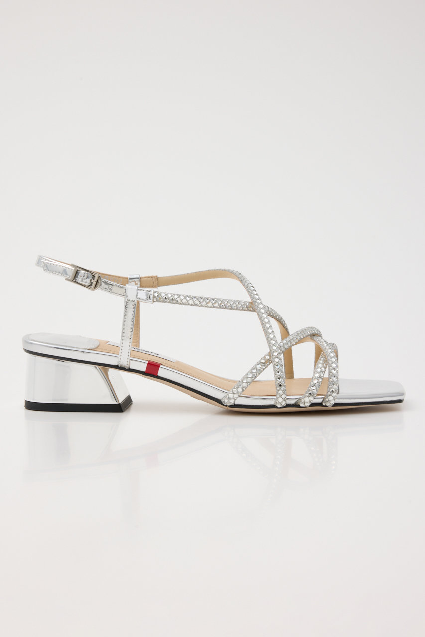 STACATO ビジューシルバーサンダル STACCATO | 2wayビジューベルトスニーカーサンダル (スニーカー