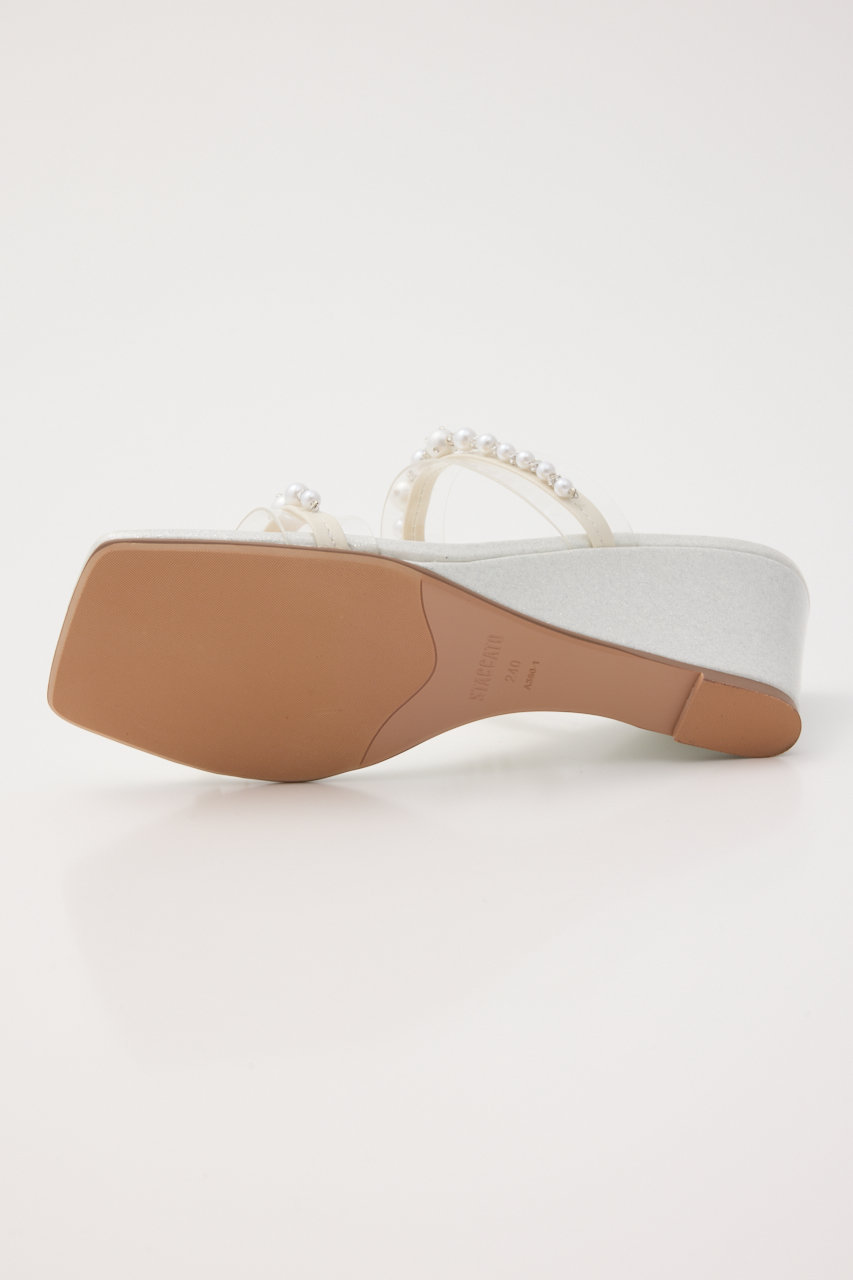 1880　スタッカート　STACCATO 　サンダル　パール　極美品　23.5 1880 スタッカート STACCATO サンダル パール 極美品 23.5