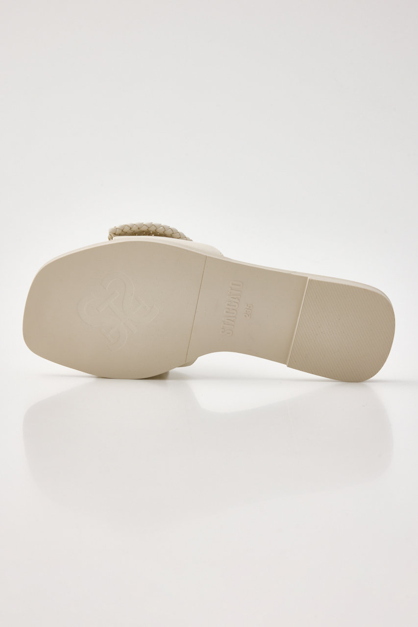 STACCATO(スタッカート)｜BIGリボンイントレチャートフラット/ホワイト