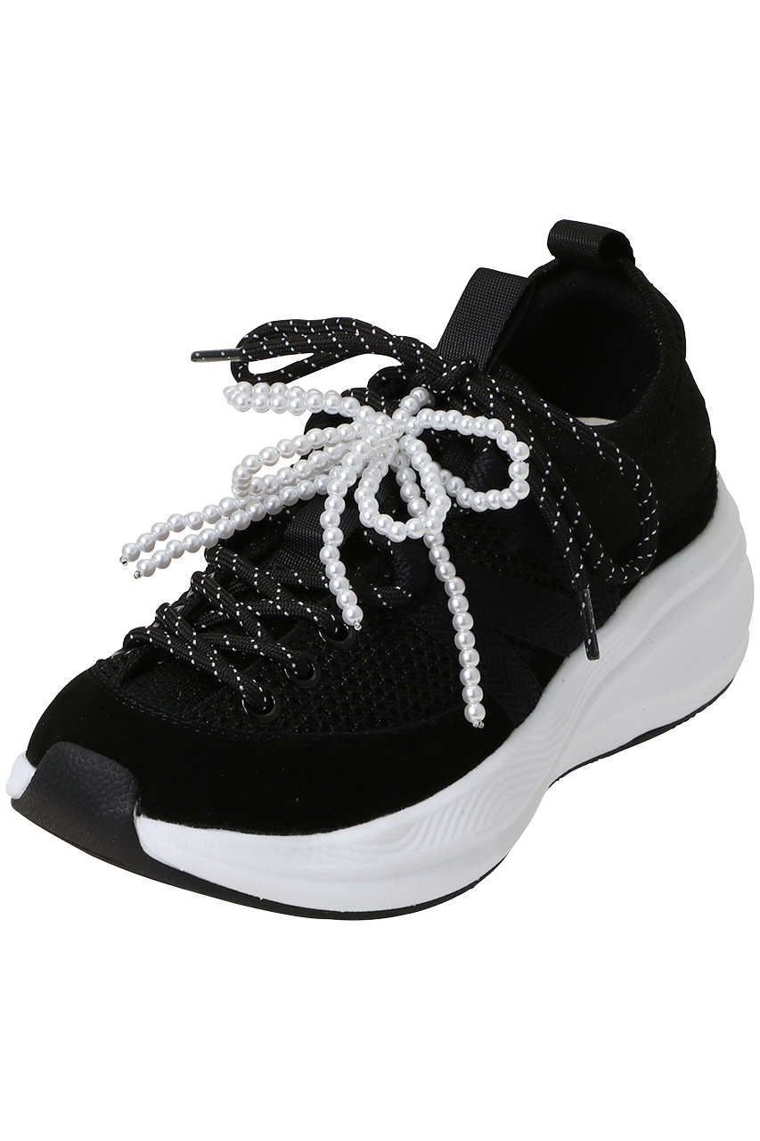 STACCATO デコラリボンパール2WAYスリッポン (ブラック, 24.5cm) スタッカート ELLE SHOP STACCATO デコラリボンパール2WAYスリッポン (ブラック, 24.5cm) スタッカート ELLE SHOP
