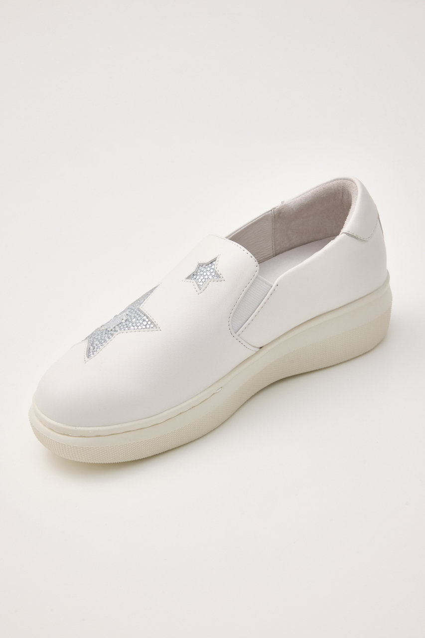 け*ん様 STACCATO ホワイトレザー ローファー スリッポン24.5美品 STACCATO(スタッカート)｜スターズライトスリッポン/ホワイト の